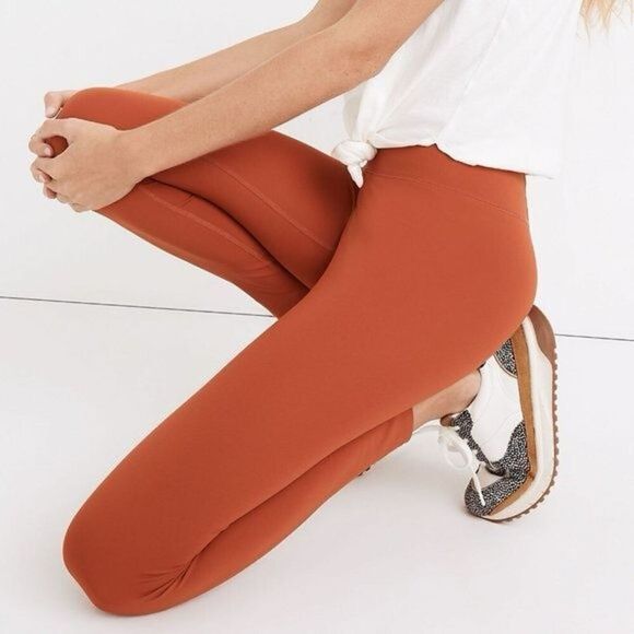 ✨Madewell High-Rise Rust Orange Sz Small Leggings✨ - Picture 2 of 9